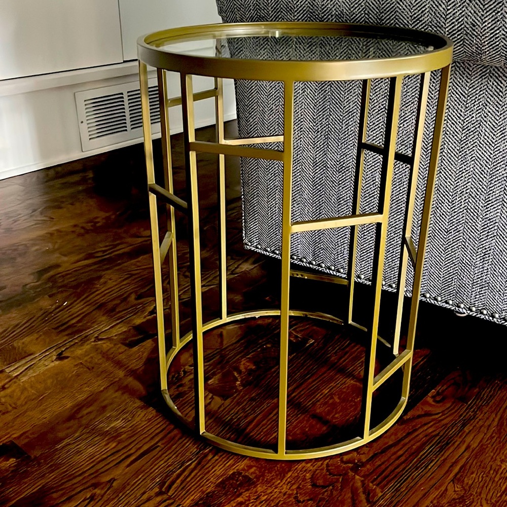 Metal side table